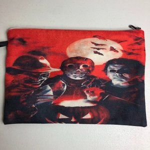Horror Movie Mash Travel Bag Jason Freddy Michael Myers Cosmetic Halloween